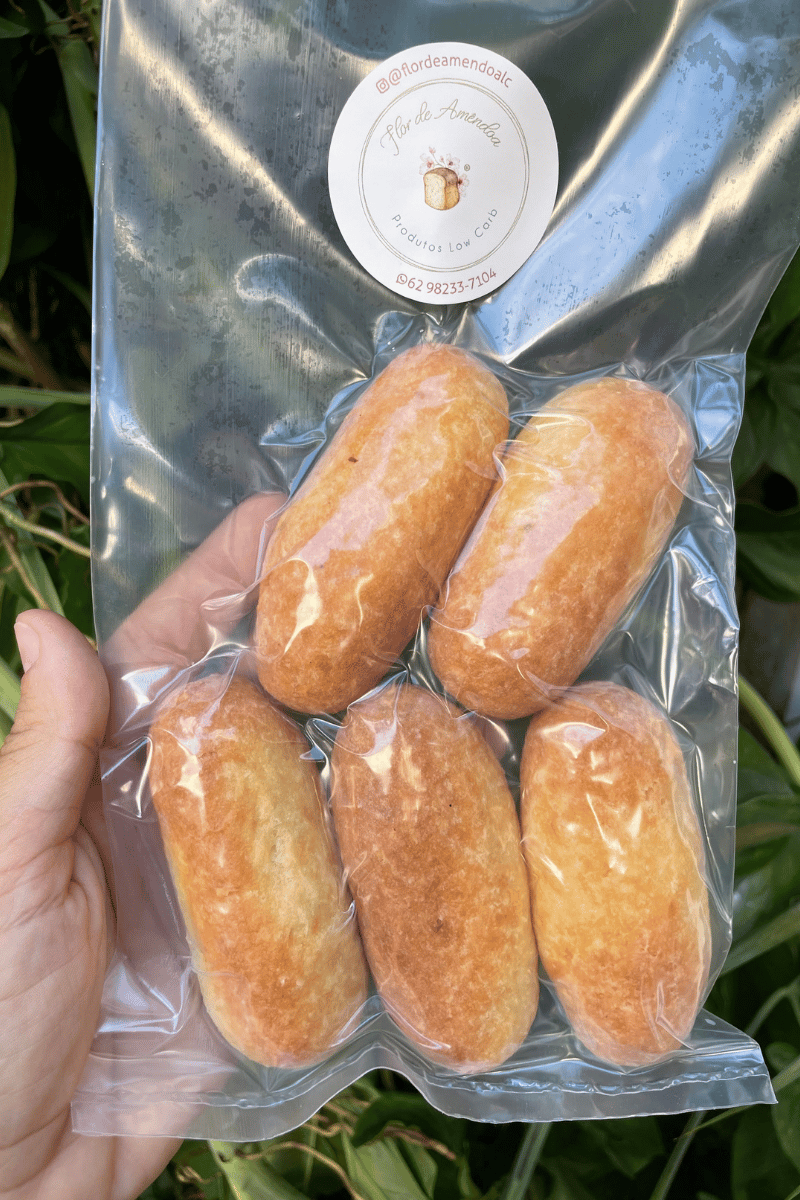 Bisnaguinha Fracionada - Flor de Amendoa - Produtos Low Carb