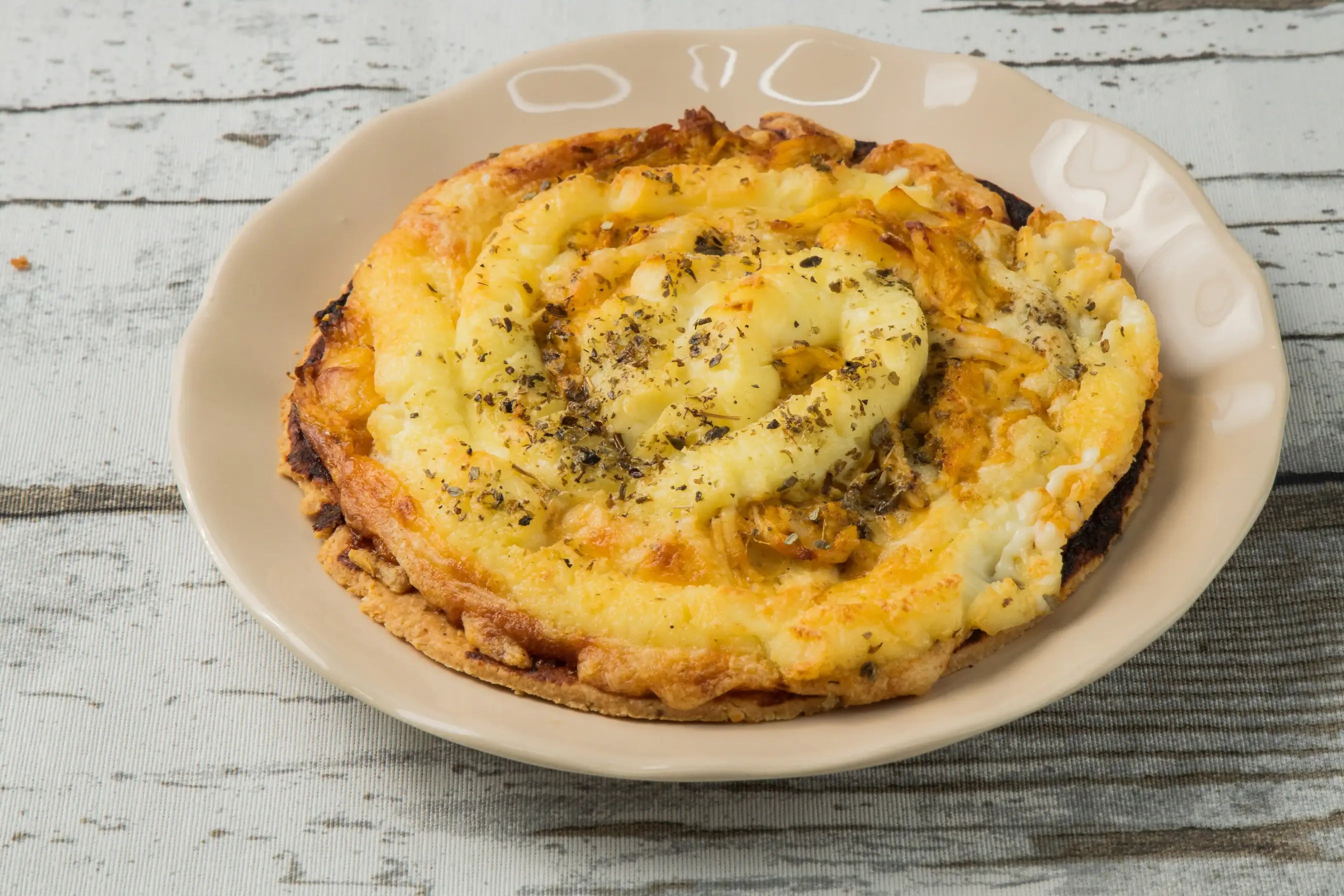 Pizza Low Carb de Frango com Catupiry - Flor de Amendoa - Produtos Low Carb