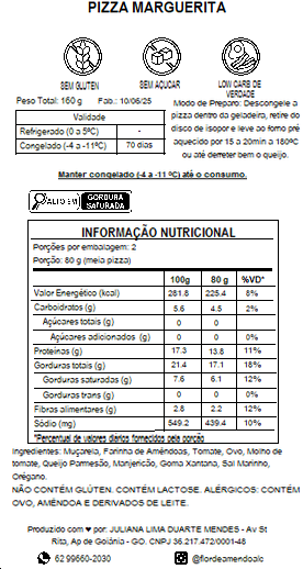 Pizza Low Carb Marguerita